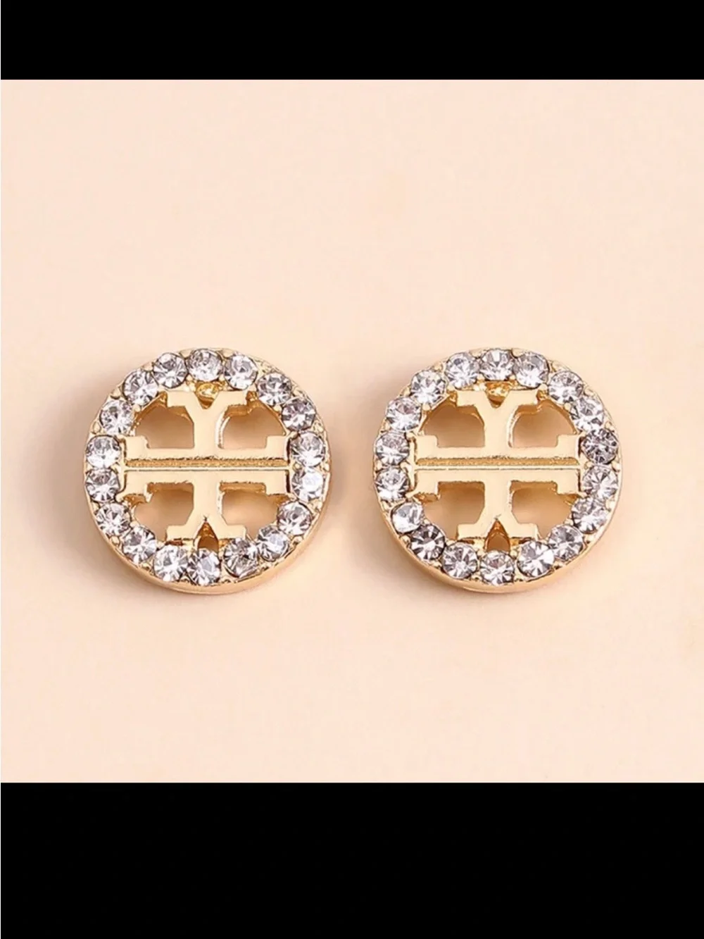 New! Tory Burch-Like Gold Reverse T Earrings OS